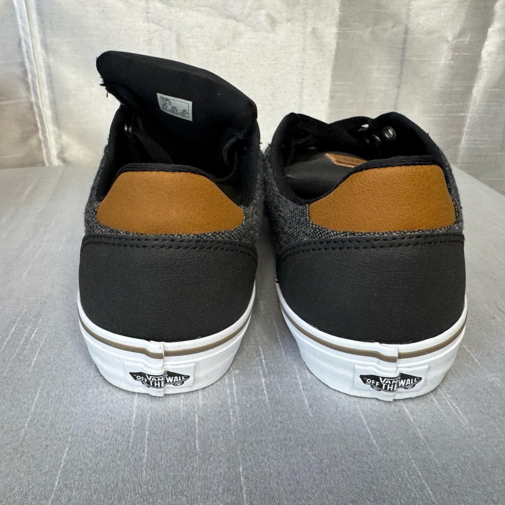 Vans Black and Gray Low-Top Sneakers with White Sole - Picture 8 of 11